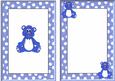 Little Blue Bear, Sitting , A5 Insert
