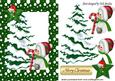 Snow Covered Christmas Tree, with Little Snowman