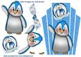 Cute Little Penguin on Art Deco Topper with Bow
