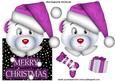Lovely Santa Bear in Pink Over the Edge