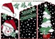Cute Bear in Santa Hat,with Christmas Tree Cascade Card