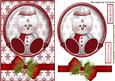 Little Snowman in Red Wooly Hat, Card & Topper