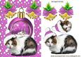 Kitty in Pink Santa Hat, with Snowscene Bauble
