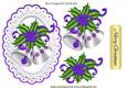 Pretty Purple Bells in Scalloped Frame