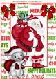 Santa with Little Mouse and There Christmas Sacks A4