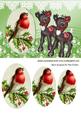 Reindeers with Little Robin Oval Pyramids