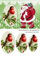 Ho! Ho! Ho! Here's Santa with Little Robin Oval Pyramids