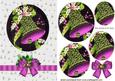 Vintage Bells in Pink with Holly, Roundl Pyramids