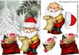 Santa in Red with His Christmas List in the Snow
