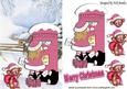 Little Girl in Pink with Mouse Posting Her Letter to Santa