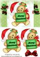 Big Cuddly Teddy Bear in Santa Hat with Bow