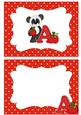 A is for Apple Cute Panda in Polkadot Frame A5 Insert
