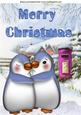 Cuddle Up Penguins in the Snow A4