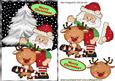 Santa in the Snow with His Little Reindeer