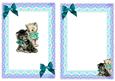 Little Vintage Kitties Sitting on a Stool A5 Insert