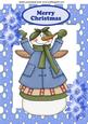 Folkart Angel Snowlady in Snow Frame A4