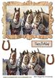 Lovely Vintage Shire Horses in Wooden Frame