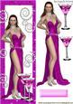 Glam Girl with Pink Champagne & Sparkle Tall Dl
