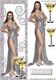Silver Lady with Sparkle and Champers Tall Dl