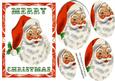 Jolly Vintage Santa, Oval Pyramids