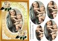 Baby Jesus in the Arms of Mary, Oval Pyramids with Roses
