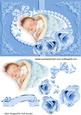 Cute Baby Boy, in Pearl Frame with Satin Bow