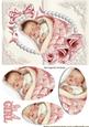 Pretty Baby Girl, with Bow in Pearl Frame Oval Pyramids