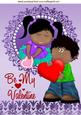 Be My Valentine! Cute Ethnic Couple with Hearts A4