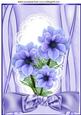 Beautiful Cornflower Blue & Lilac Flowers with Bow A4
