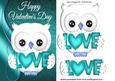 Cute Love Owl in Turq, with Heart
