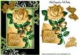 Be Mine, Pretty Gold Rose with Letter and Bow