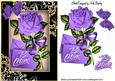 Be Mine, Pretty Purple Rose with Letter and Bow