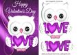 Cute Love Owl in Pink, with Heart