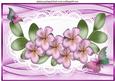 Pretty Pink Flowers and Butterflies on Lace A4