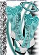 Turq Vintage Boots with Black Lace and Turq Roses A4