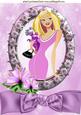 Pretty in Pink, with Frame of Roses, Flowers & Bow A4