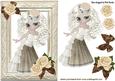 Pretty Steampunk Little Lady with Cream Roses