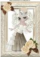 Pretty Steampunk Little Lady with Cream Roses A4