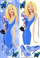 Pretty in Blue with Her Sparkle Shoes, and Roses Tall Dl