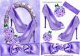 Purple Sparkle Shoes in Rose Frame with Bow