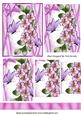 Pink Flowers with Pink Butterflies on Lace Pyramids