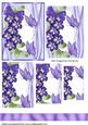 Purple Flowers with Purple Butterflies on Lace Pyramids