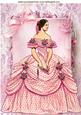 Victorian Lady in Her Pink Ball Gown with Bow A4