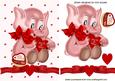 Cute Little Ele with Be Mine on Heart, with Heart Cake