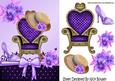 Pretty Hat and Shoe with Chair and Lilac Flowers