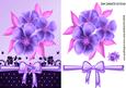Pretty Lilac and Pink Flowers, with Bow