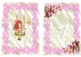 Little Girl on Her Swing with Bow and Pink Roses A5 Insert