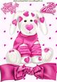 Little Love Puppy in a Sweater with Hearts and Bow A4
