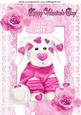You Are Just Too Cute! Love Puppy in a Sweaterwith Roses A4