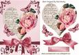 Pretty Roses with Bow on a Vintage Heart